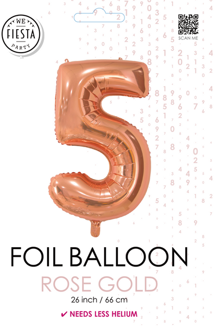 Ballon de baudruche Figure 5 Rose Gold 66cm