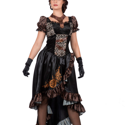 Robe Steampunk Noir Dames