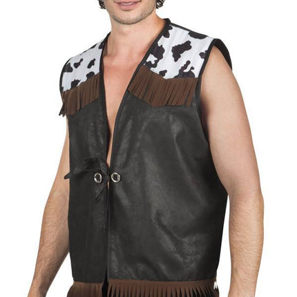 Gilet de cow-boy noir L/XL