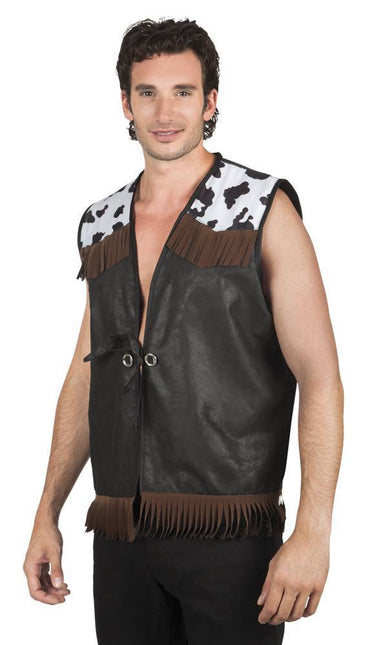 Gilet de cow-boy noir L/XL