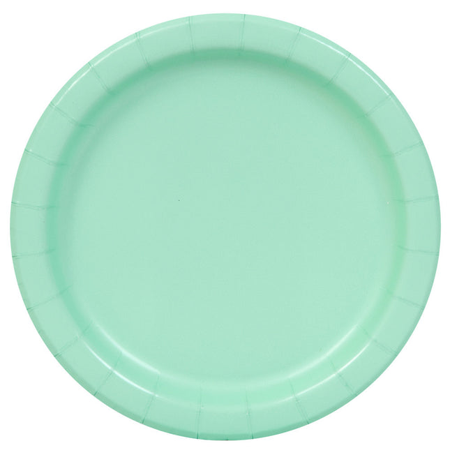 Assiettes Vert Menthe 23cm 16pcs