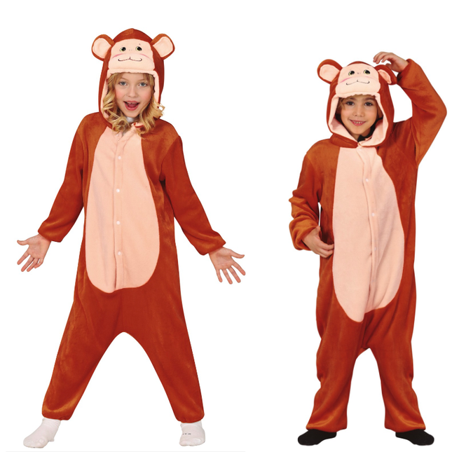 Monkey Onesie Enfant Marron 5-6 ans | 110-115cm