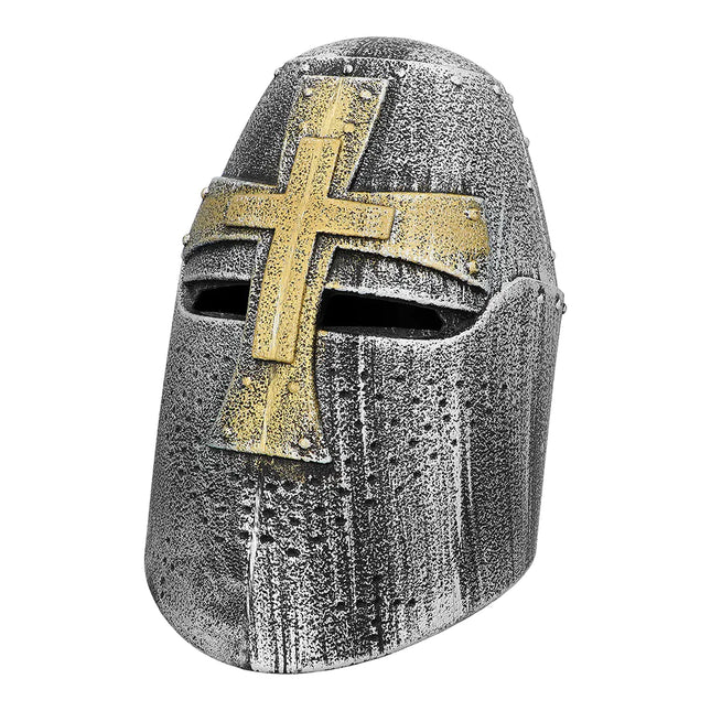 Casque de chevalier Or Argent