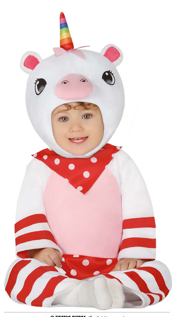 Costume de Licorne Bébé Rouge Blanc