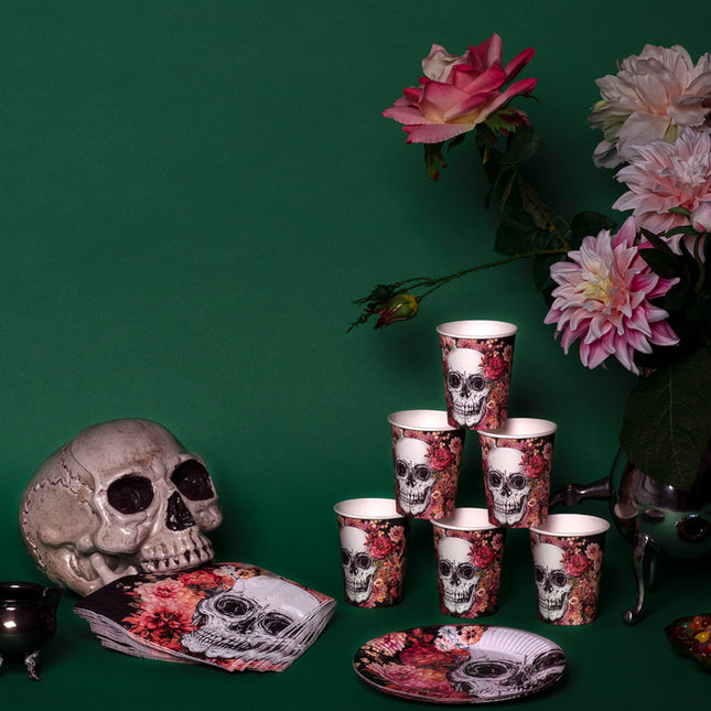 Dia De Los Muertos Cups Paper 210ml 10pcs