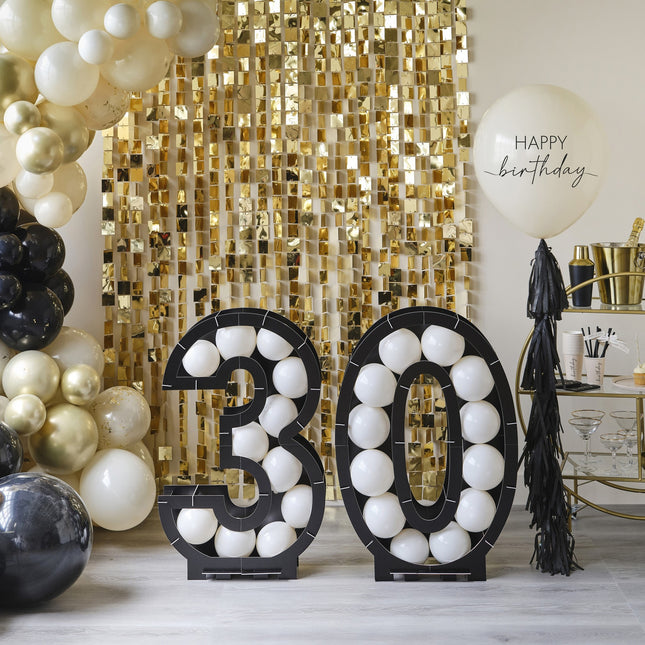 Ballons noirs Standard 30 ans