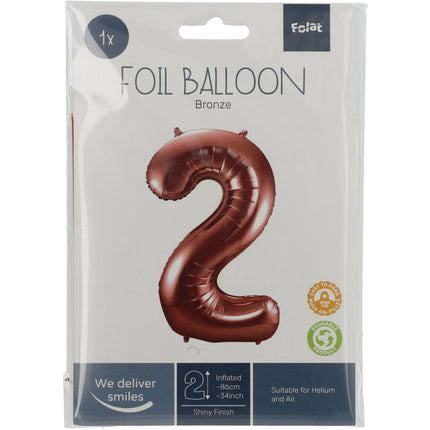 Ballon de baudruche Figure 2 Bronze XL 86cm vide