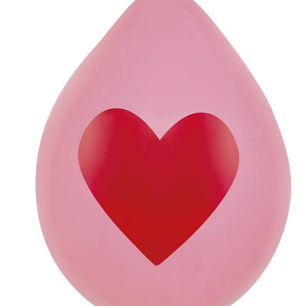 Ballons en forme de coeur 25cm 6pcs