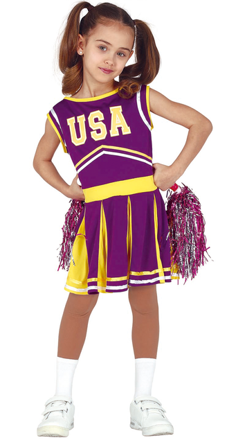 Costume de pom-pom girl enfant violet