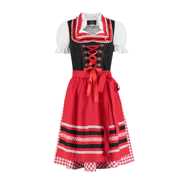 Rouge Blanc Robe Dirndl Oktoberfest Dames à carreaux