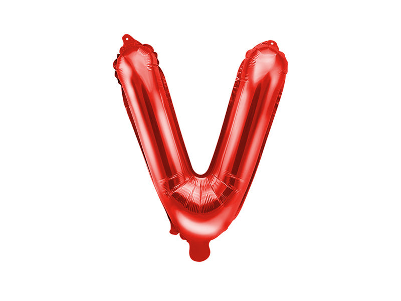 Ballon de baudruche Lettre V Rouge Vide 35cm