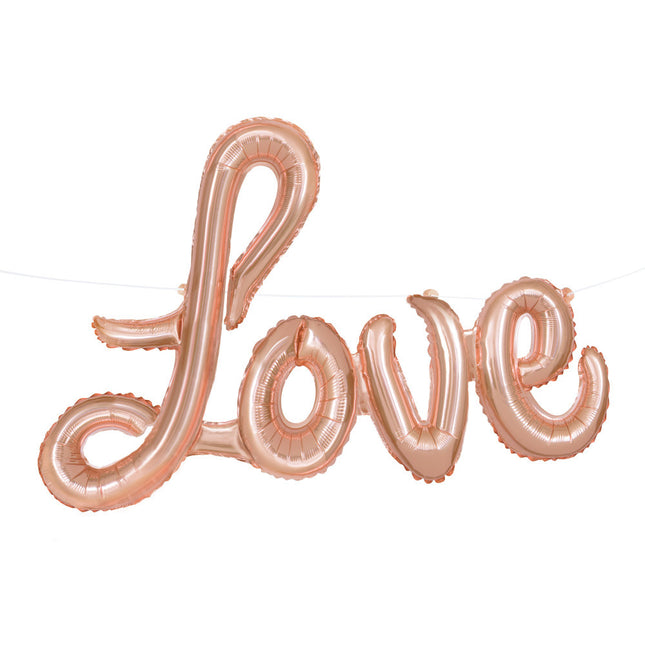 Ballon de baudruche Love Rose Gold vide 2.74m