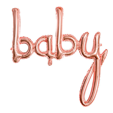 Ensemble de ballons de lettres Baby Rose Gold vides 75.5cm