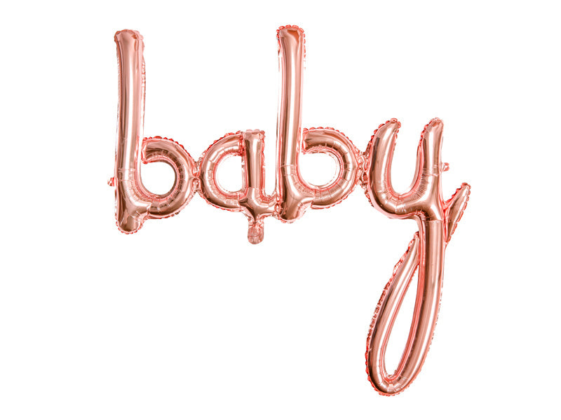 Ensemble de ballons de lettres Baby Rose Gold vides 75.5cm