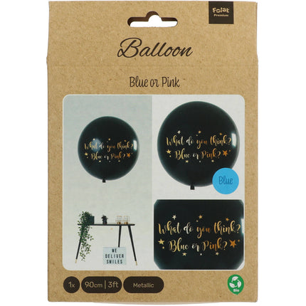 Gender Reveal Balloon Boy Metallic Boy 90cm