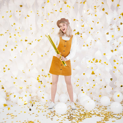 Confetti Cannon Hearts Gold 60cm