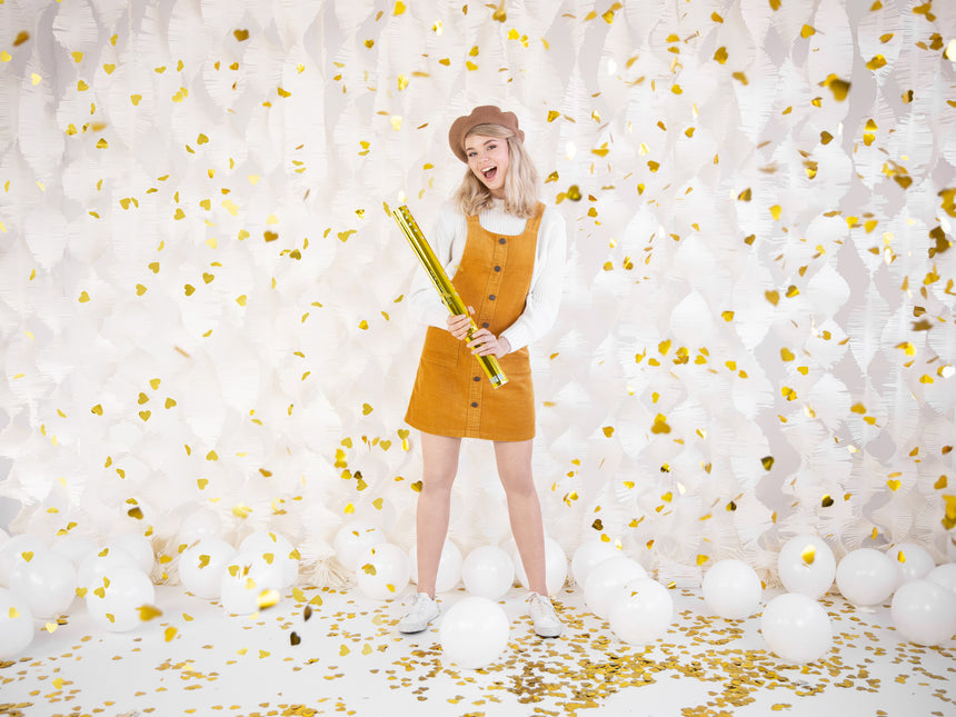 Confetti Cannon Hearts Gold 60cm