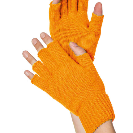 Gants orange fluo sans doigts