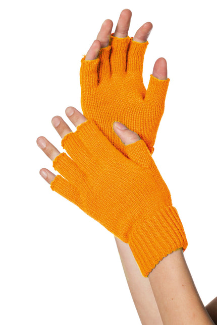 Gants orange fluo sans doigts