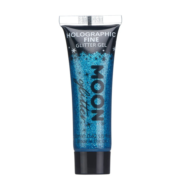 Moon Glitter Gel holographique à paillettes fines bleu 12ml