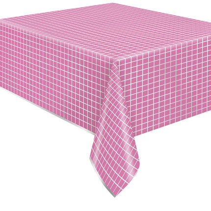 Nappe rose à motif argenté 2.13m