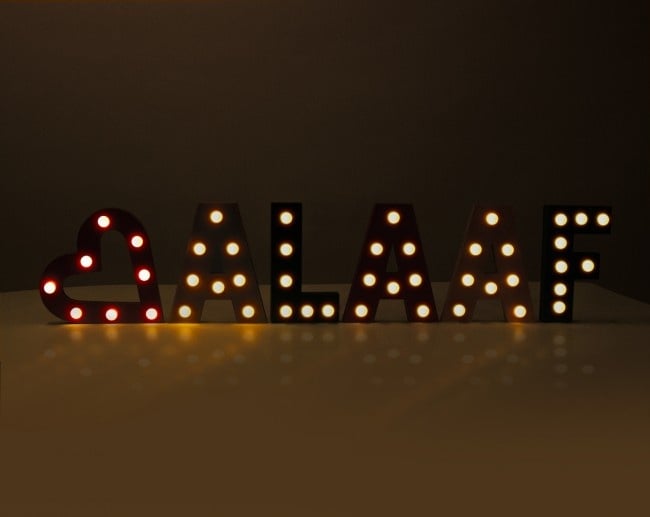 Set Letters Alaaf With Light 16.6Cm