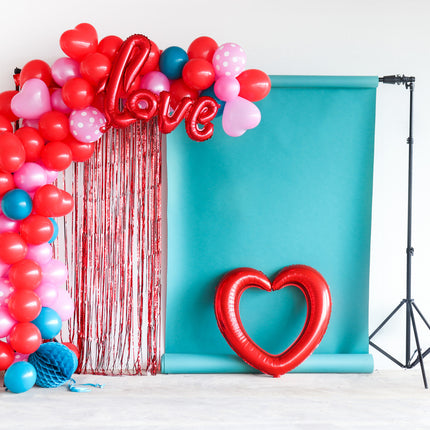 Ballon en feuille en forme de coeur 80cm