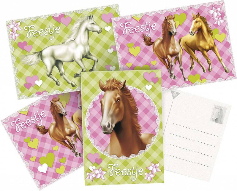 Invitations à la fête des chevaux 6pcs