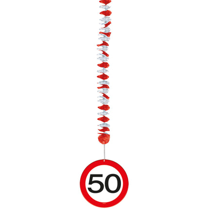 Décoration suspendue 50 Years Traffic Sign 75cm 3pcs