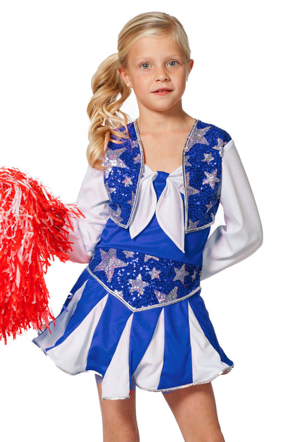 Costume de pom-pom girl bleu enfant