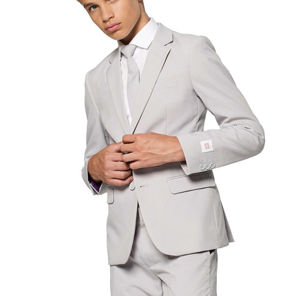 Costume gris Garçon Ado OppoSuits