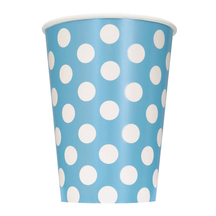 Gobelets bleu clair Dots 355ml 6pcs