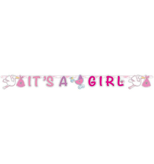 Guirlande de lettres de naissance Girl It's A Girl 170cm