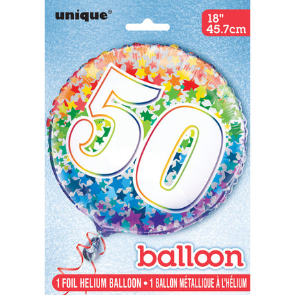 Ballon en hélium 50 ans étoiles vides