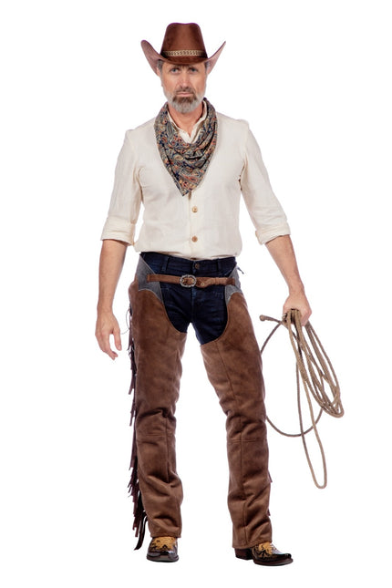 Pantalon de cow-boy marron pour hommes