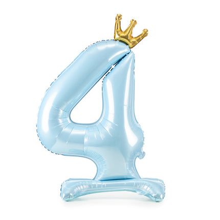 Ballon de baudruche Figure 4 Bleu clair Standard Vide 84cm