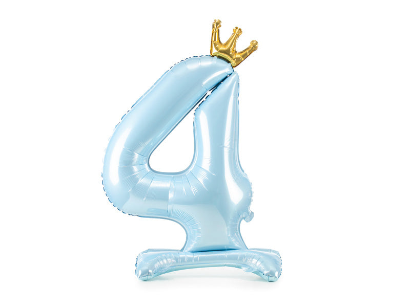 Ballon de baudruche Figure 4 Bleu clair Standard Vide 84cm