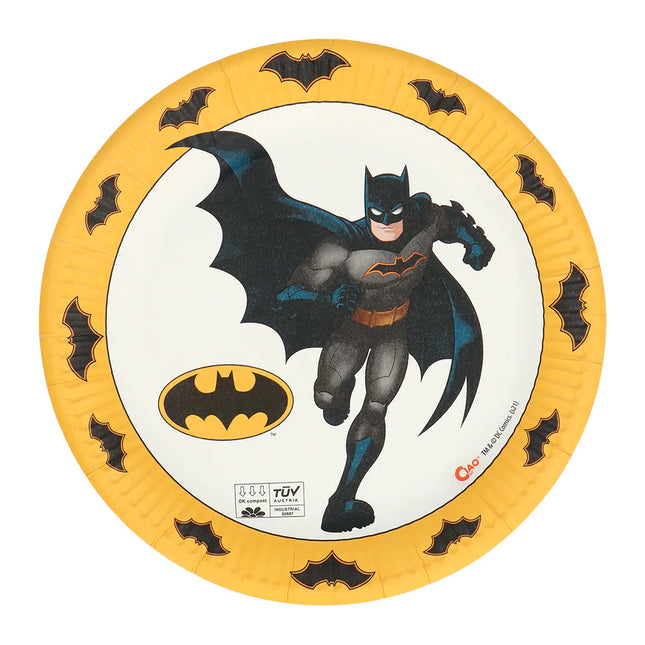 Assiettes Batman en carton 23cm 8pcs