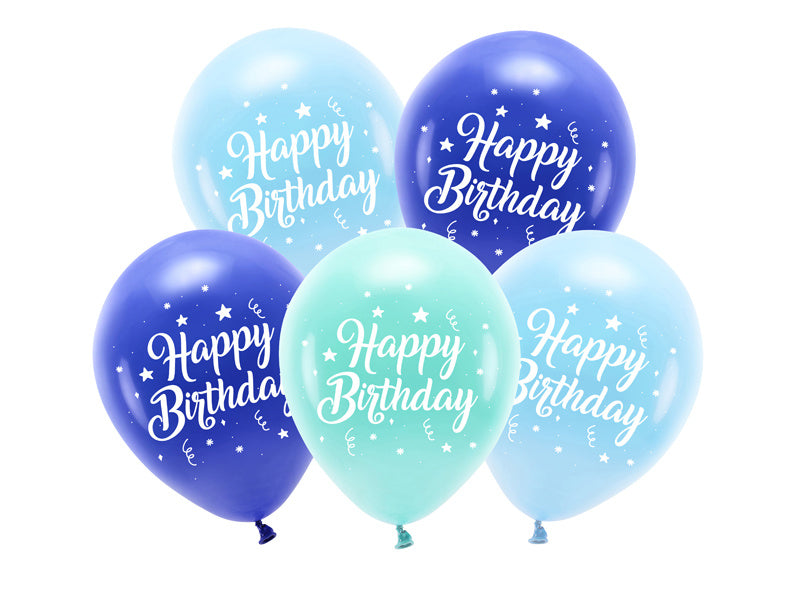 Ballons d'anniversaire bleu 26cm 5pcs