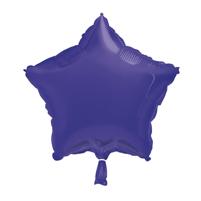 Ballon à l'hélium étoile violet vide 45cm