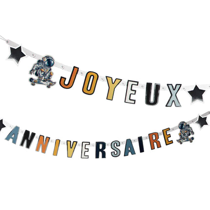 Guirlande de lettres de la fête de l'espace Yoyeux Anniversaire 2.5m