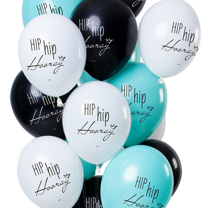 Hip Hip Hooray Balloons 30cm 12pcs