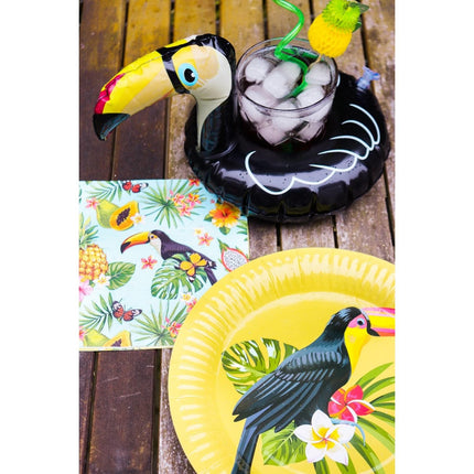 Serviettes de table Hawaii Toucan 33cm 20pcs