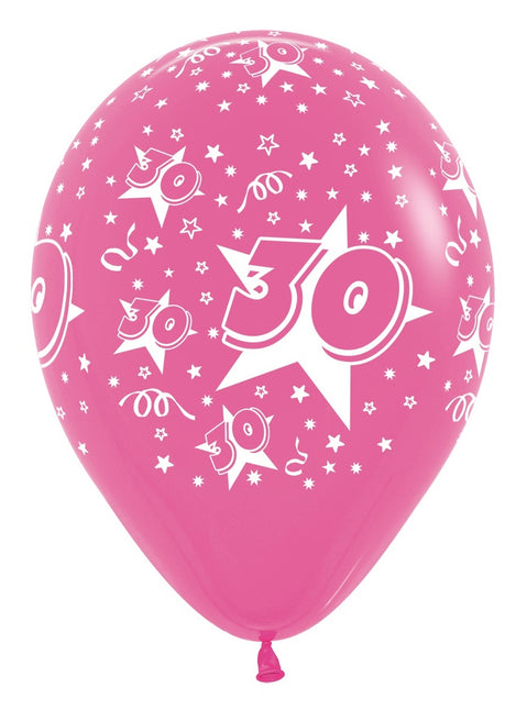 Ballons de baudruche Numéro 30 Mix 30cm 25pcs