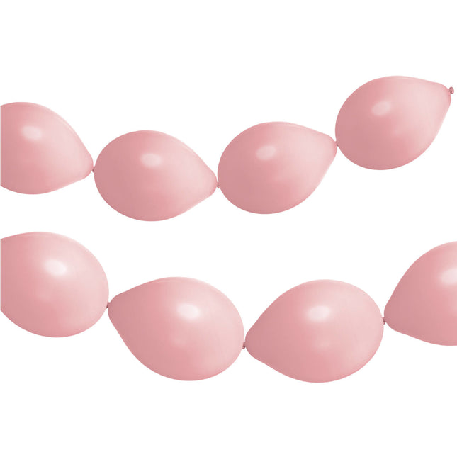 Guirlande de ballons rose pâle rose poudré 3m 8pcs