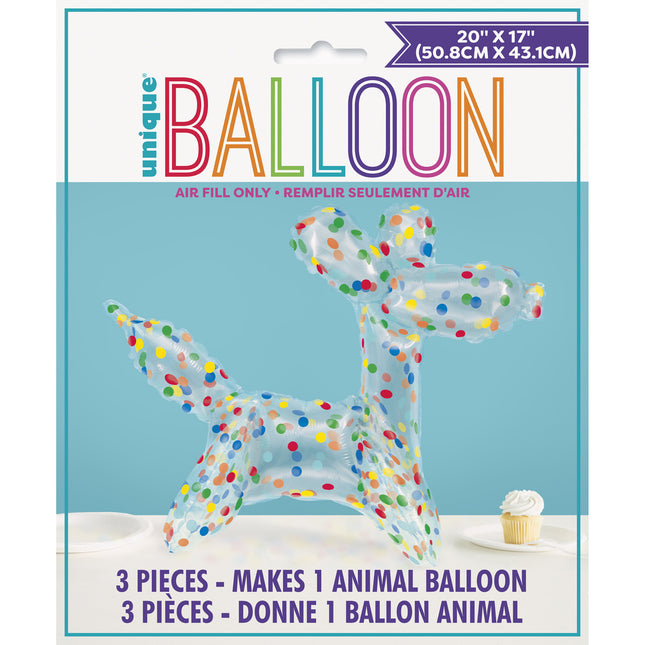 Ballon de chien coloré 76cm