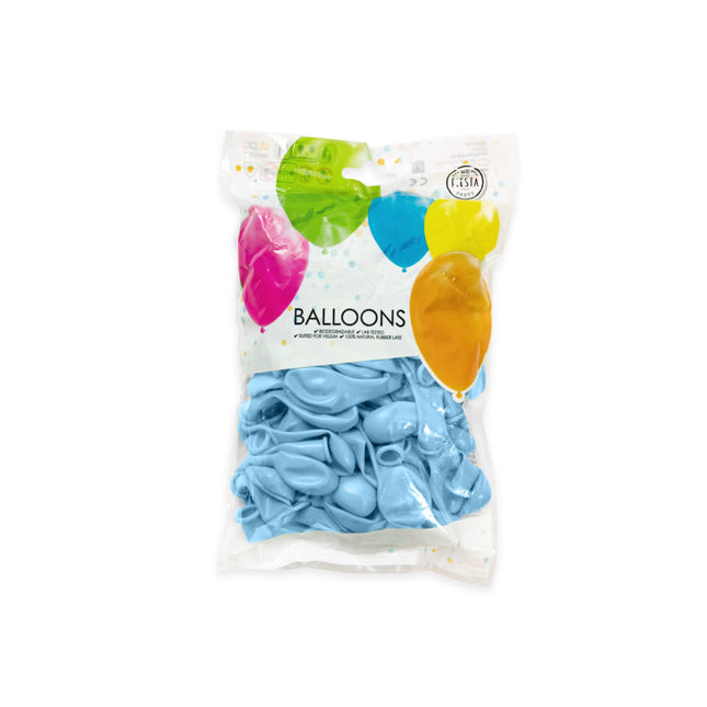 Ballons de baudruche bleu clair métallisés 13cm 100pcs