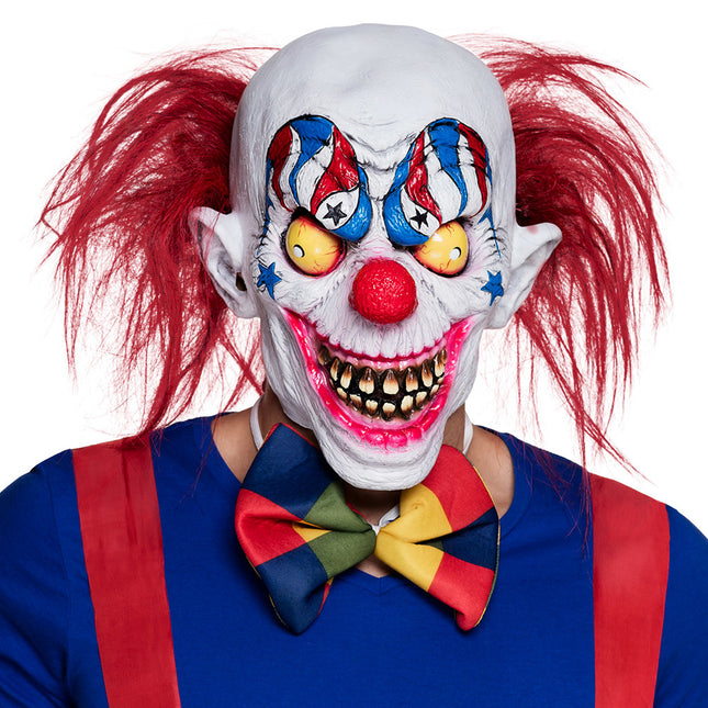 Masque d'Halloween Horreur Clown Cheveux Rouges