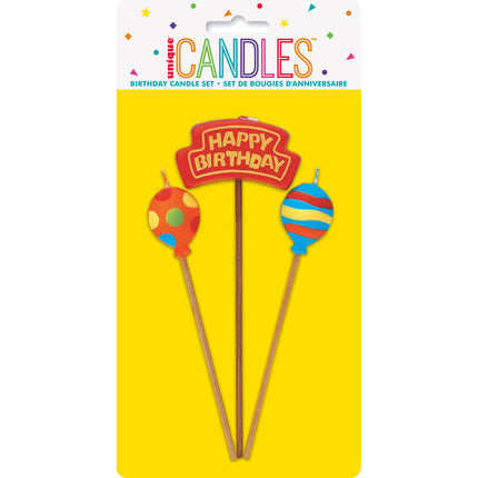 Bougies d'anniversaire Ballons d'anniversaire 26.4cm 3pcs