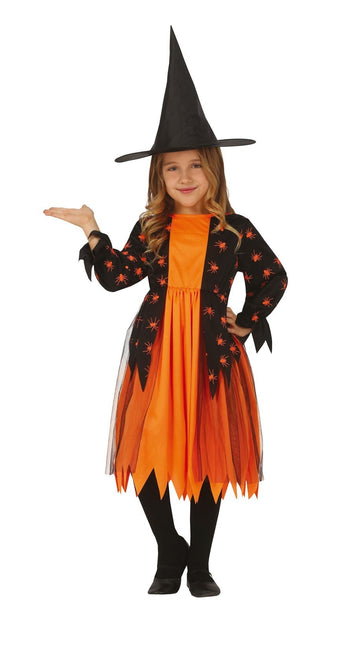 Costume d'Halloween Fille Sorcière Araignée